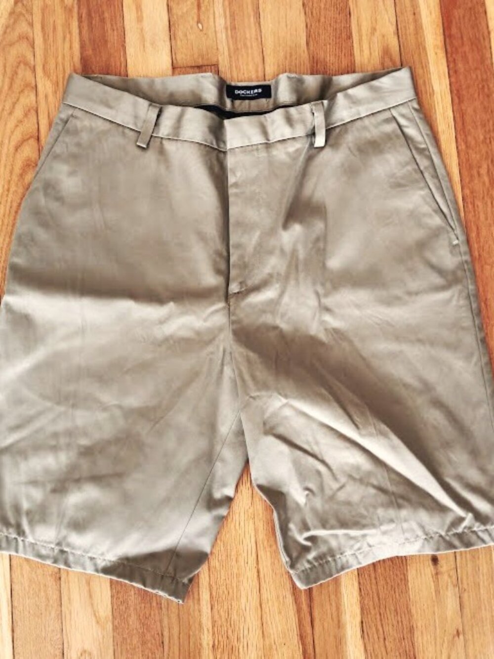 Y2K Dockers Flat Front Classic Fit Shorts Khaki Men's 36 X 32